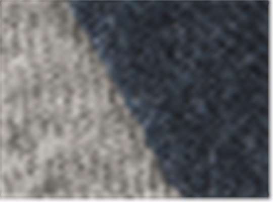 Swatch for Midnight Navy Sleeves/ Dark Heather Grey Body