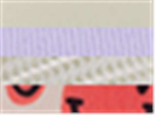 Swatch for Ivory/ Lavender/ White/ Smiley