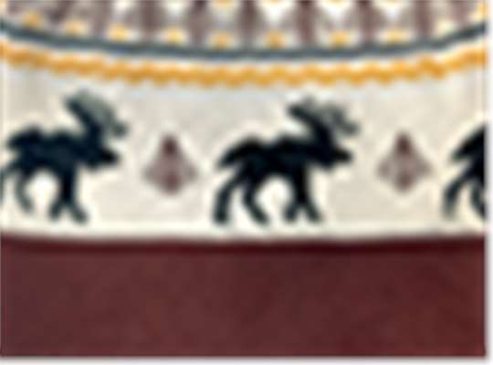 Swatch for Fairisle Moose/ Brown