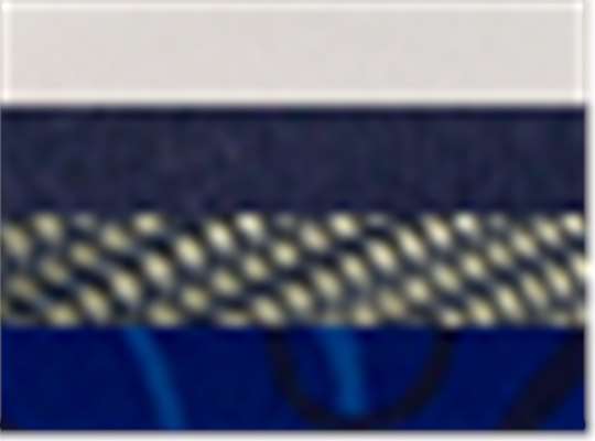 Swatch for White/ Dark Navy/ Waves