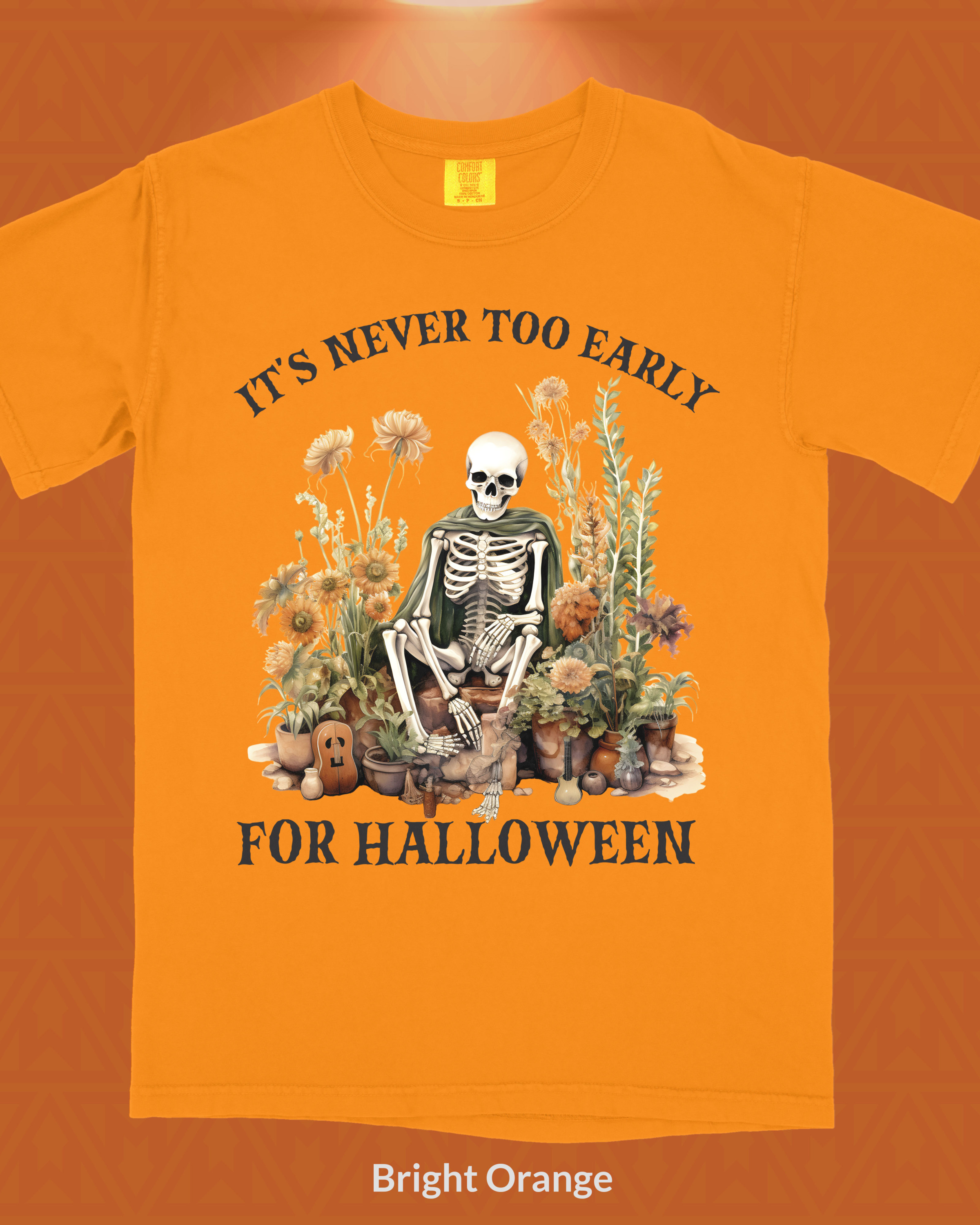 Halloween Skeleton Garden Delight T-Shirt - Image 1