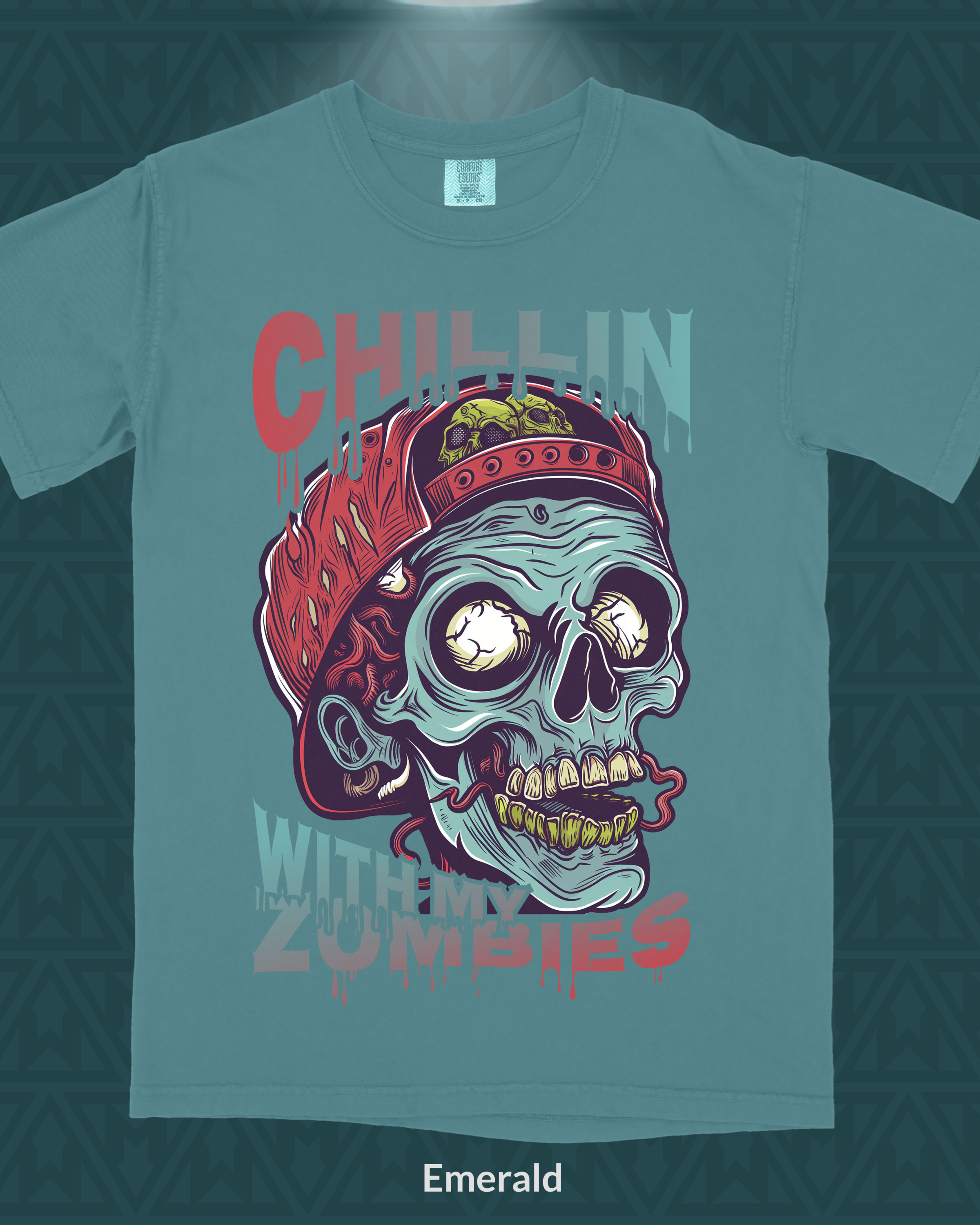 Chillin' Zombie Vibe Artwork T-Shirt - Image 1