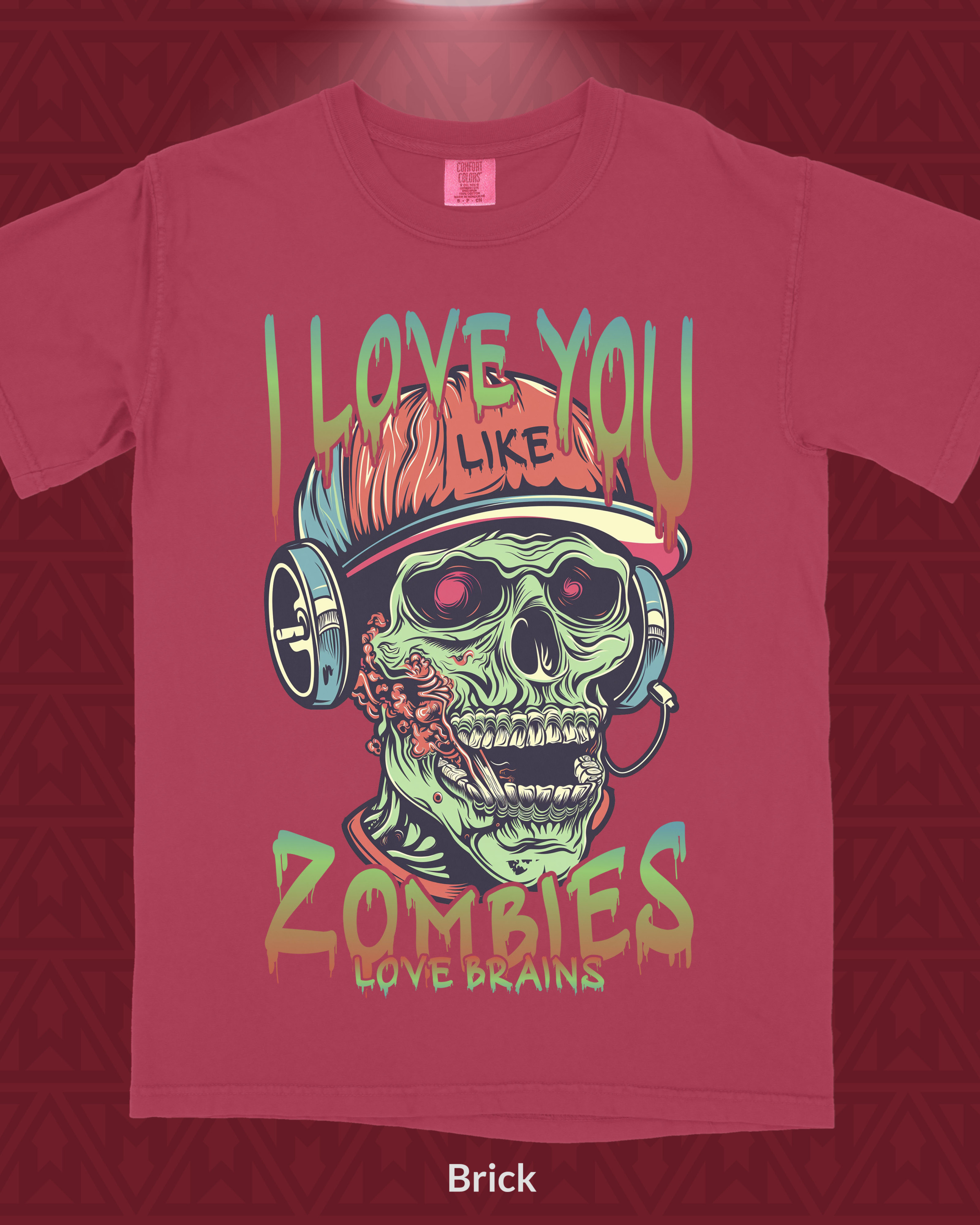 Zombie Love: Brainy Romance T-Shirt - Image 1