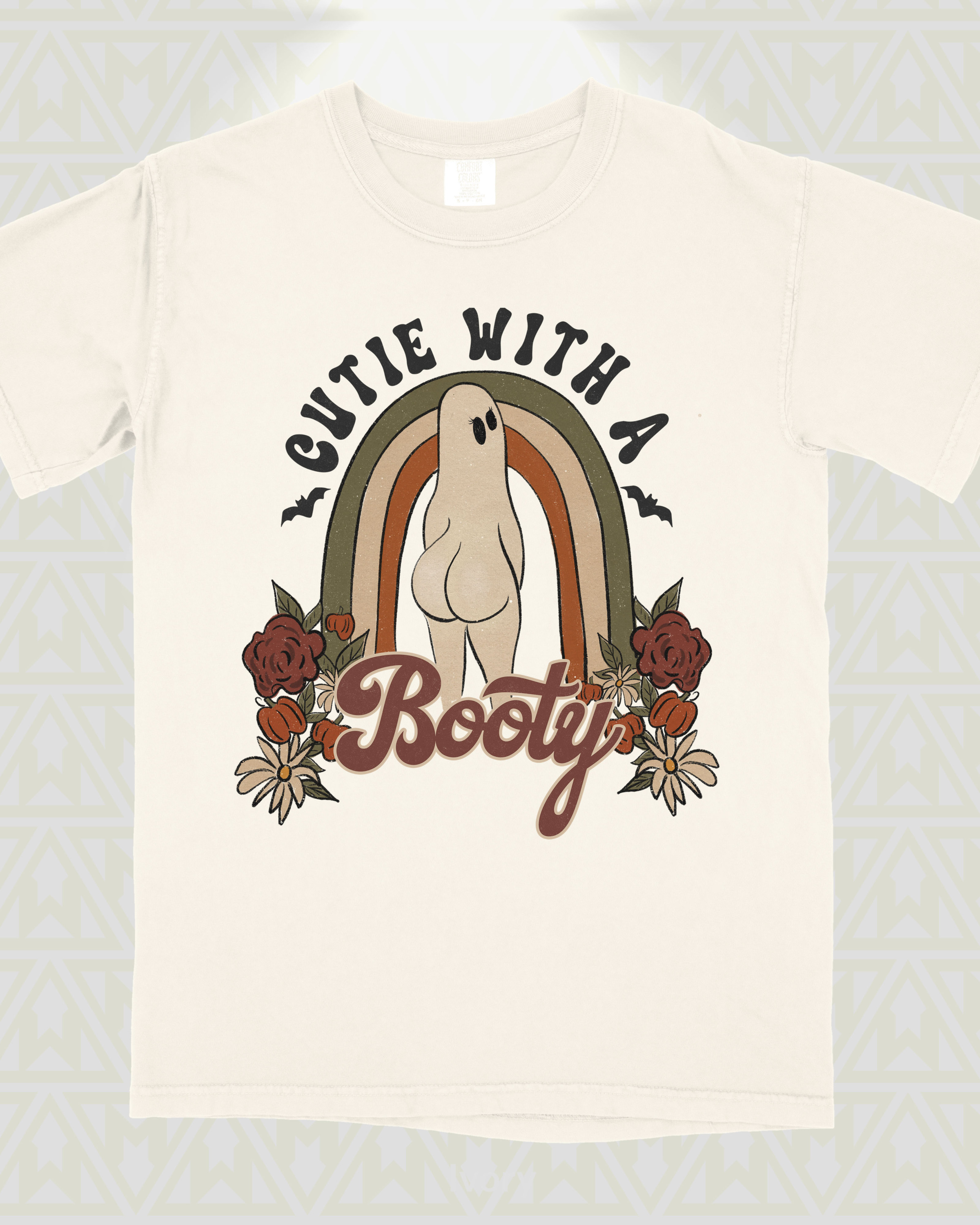 Ghostly Glam: Booty Blooms T-Shirt - Image 1