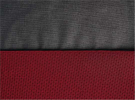 Swatch for Charcoal/ Fireball Red