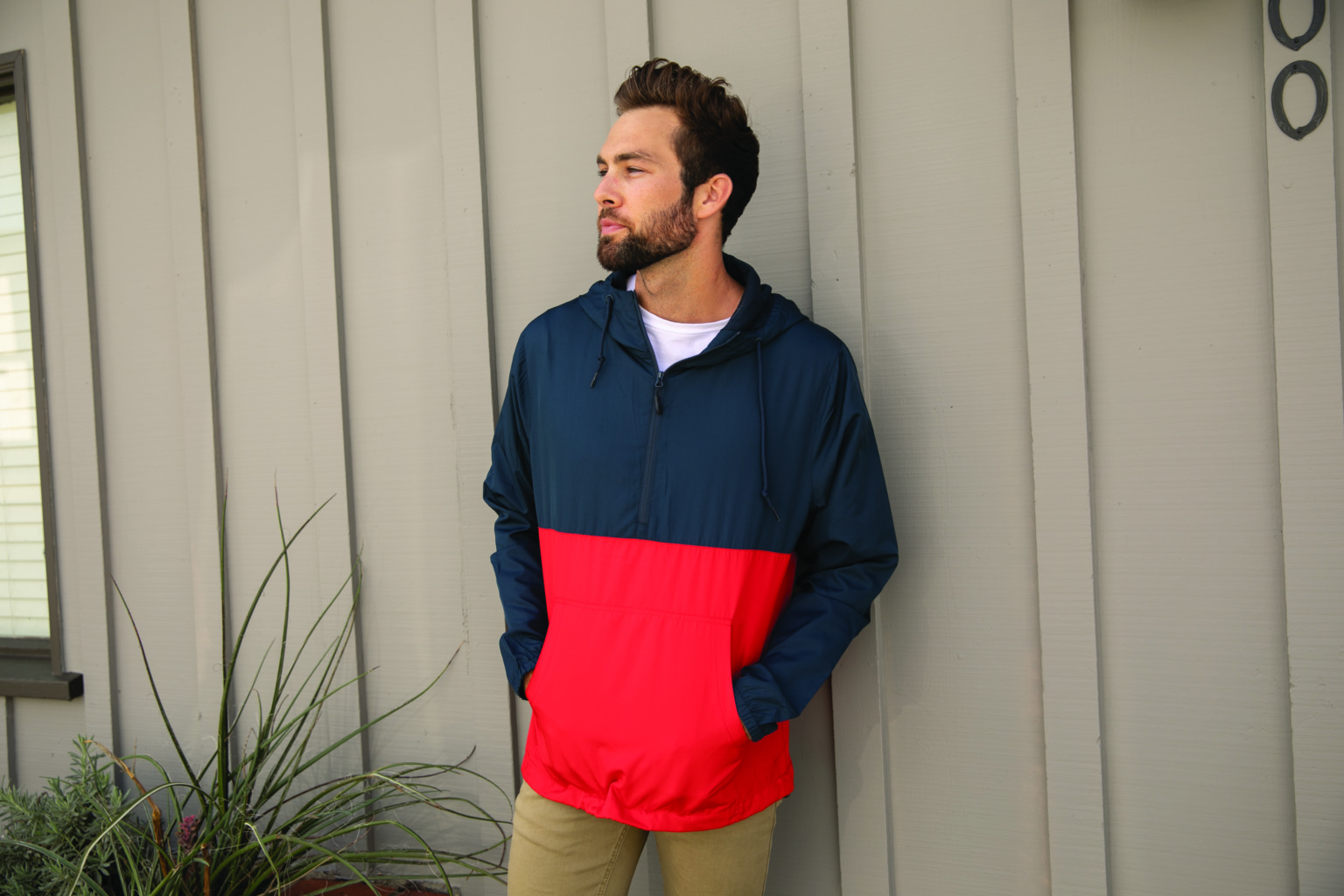 EXP54LWP Men's Lightweight Quarter-Zip Windbreaker Pullover Jacket