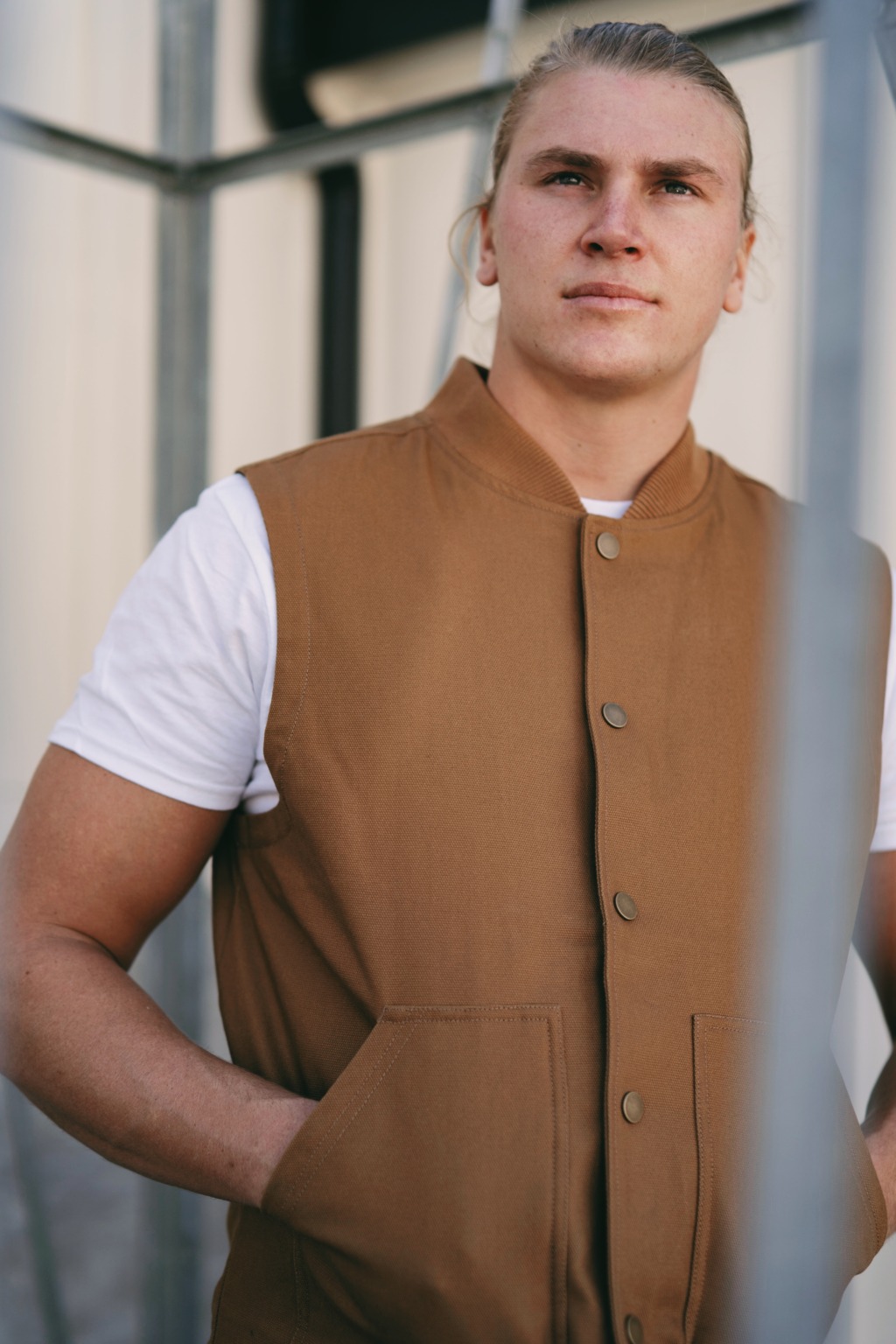 EXP560V Men's Insulated Canvas Workwear Vest - Image 17