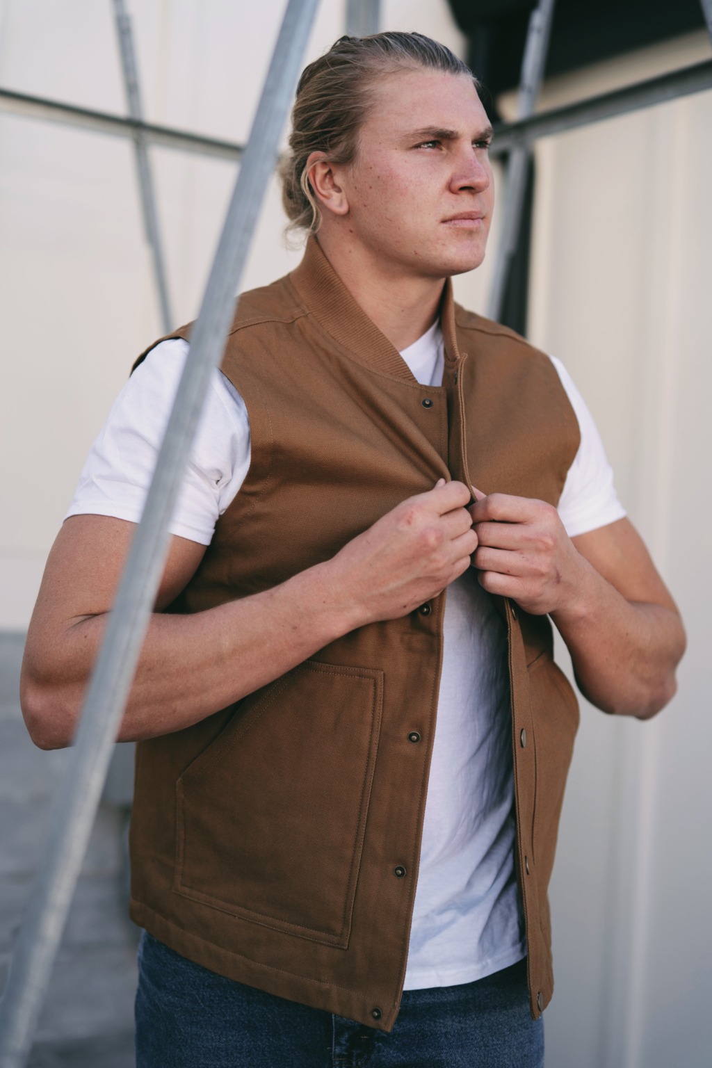 EXP560V Men's Insulated Canvas Workwear Vest - Image 23