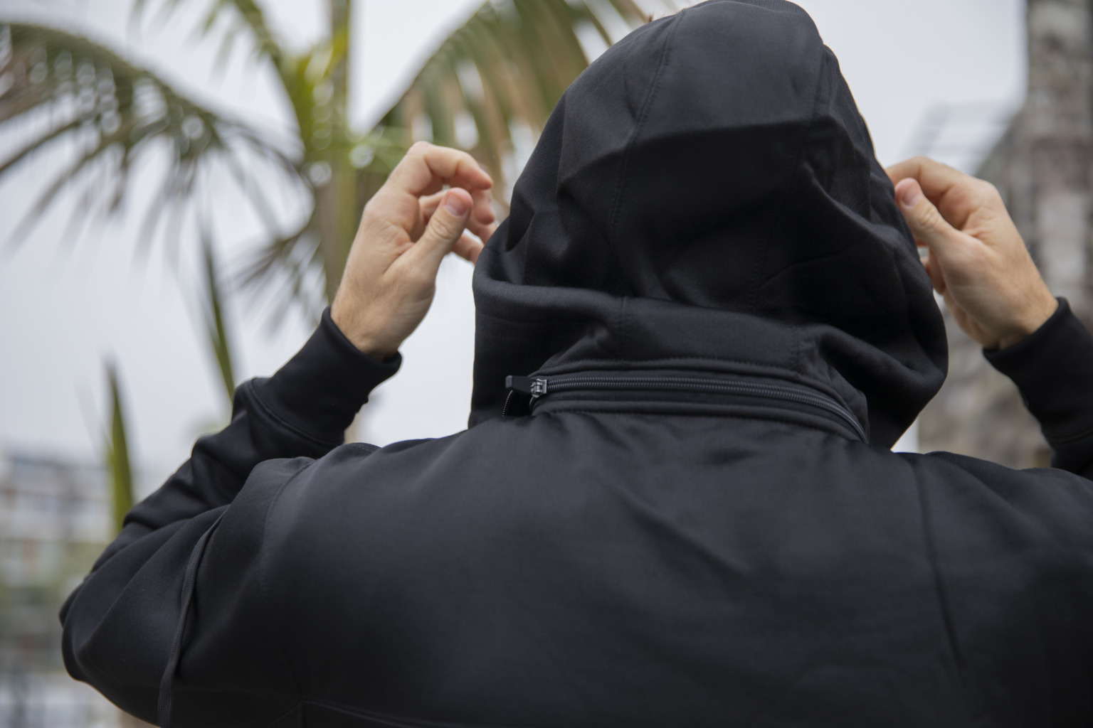 EXP80PTZ Unisex Poly-Tech Full-Zip Hooded Sweatshirt - Image 3