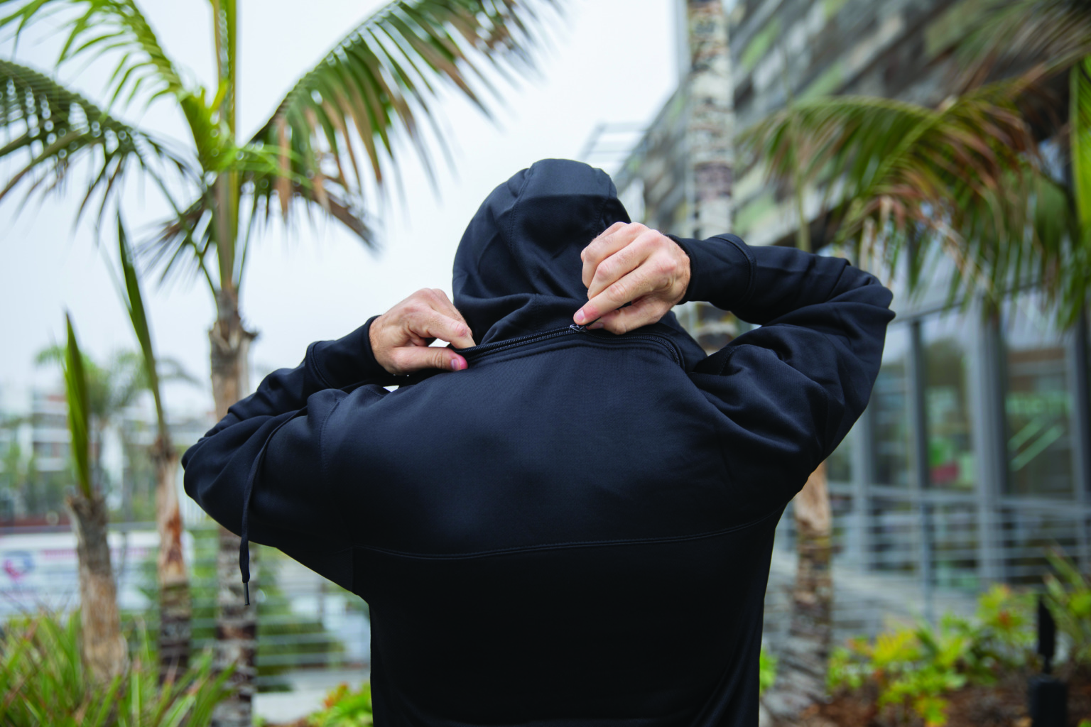 EXP80PTZ Unisex Poly-Tech Full-Zip Hooded Sweatshirt - Image 2