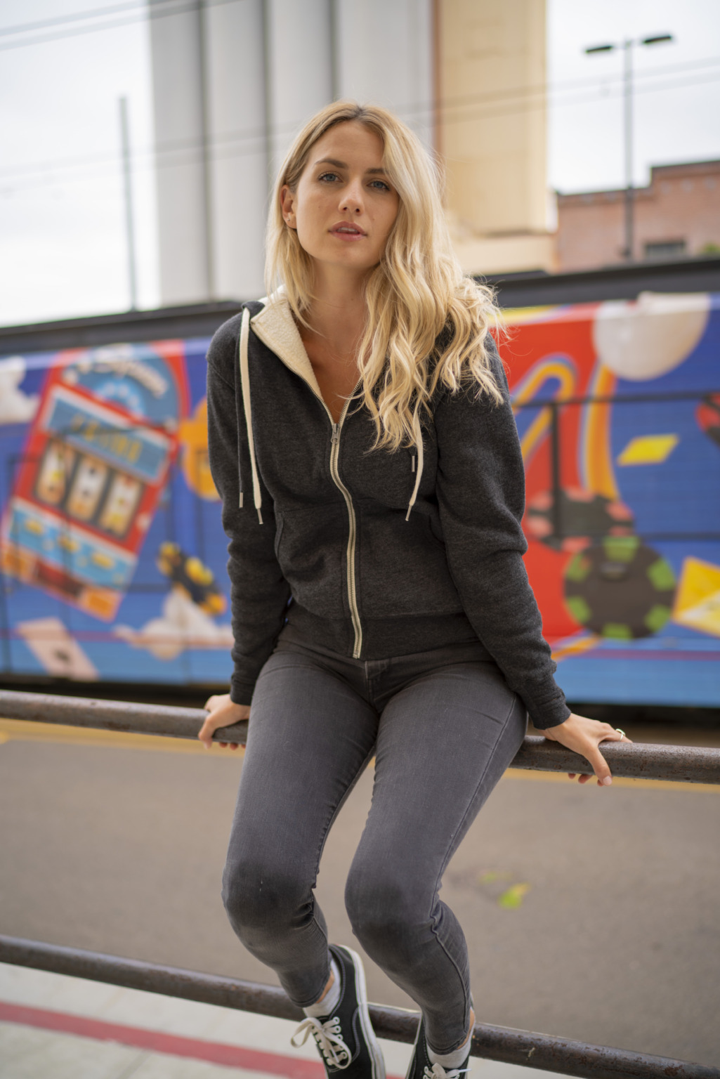 EXP90SHZ Unisex Sherpa-Lined Hooded Sweatshirt