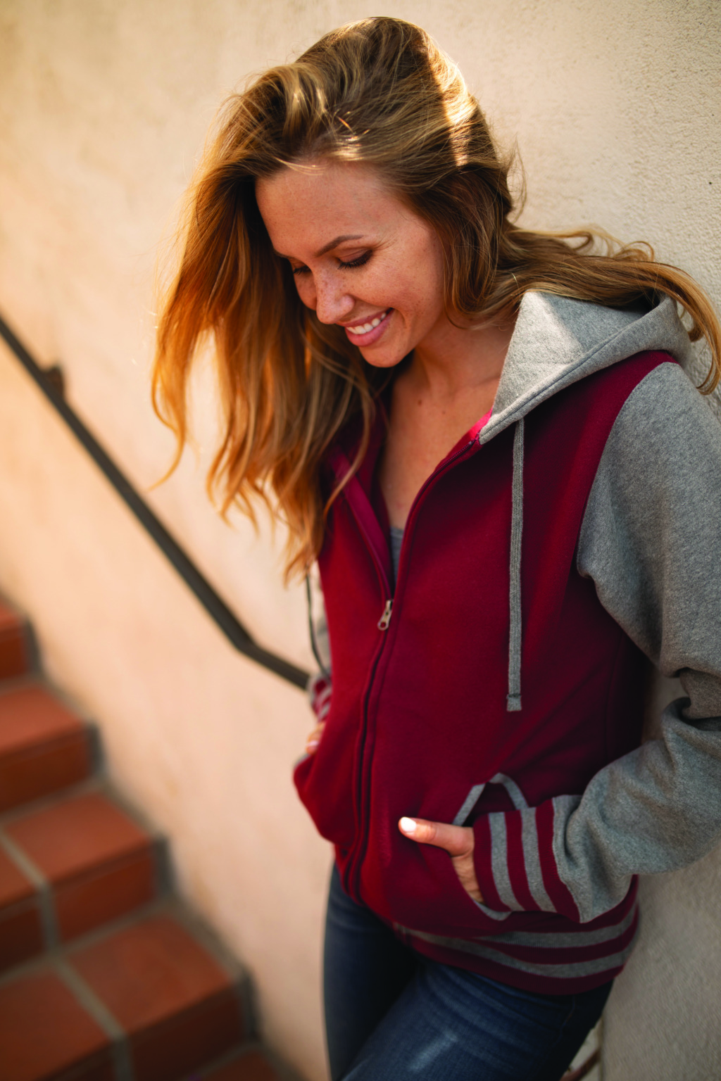 IND45UVZ Unisex Heavyweight Varsity Full-Zip Hooded Sweatshirt - Image 6