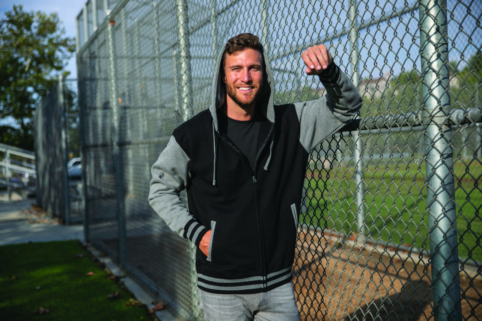 IND45UVZ Unisex Heavyweight Varsity Full-Zip Hooded Sweatshirt - Image 2