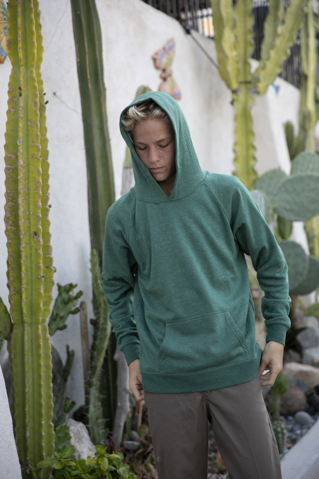 PRM15YSB Youth Lightweight Special Blend Raglan Hooded Sweatshirt - Image 3