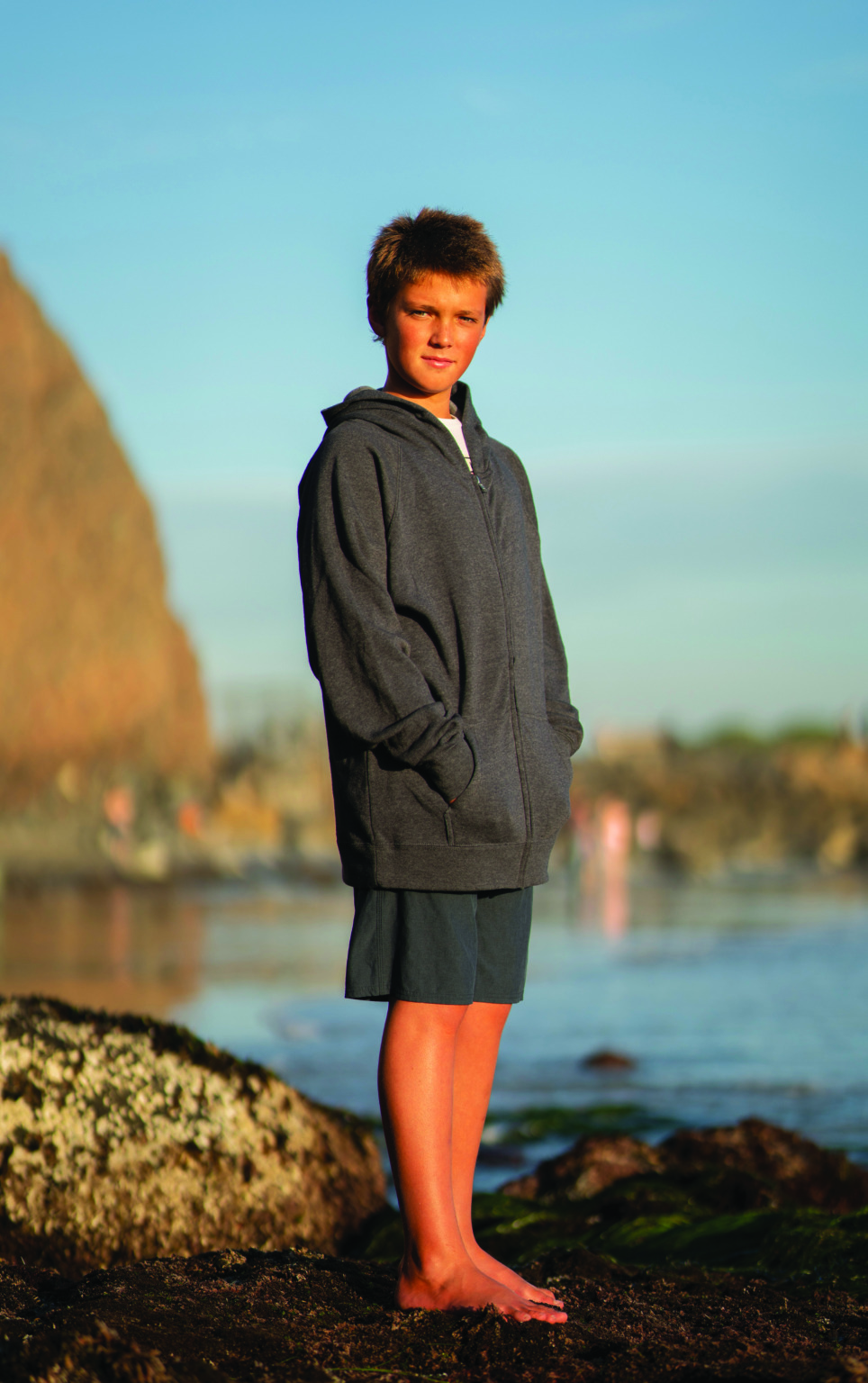 PRM15YSBZ Youth Lightweight Special Blend Raglan Zip Hood