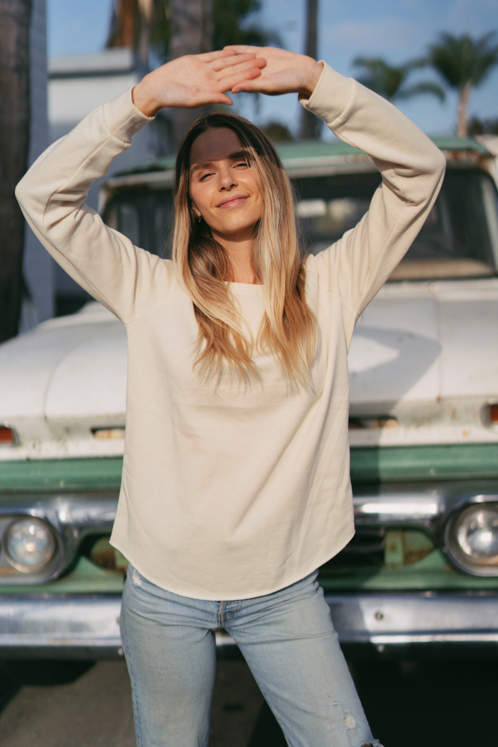 PRM2000 Women's California Wave Wash Crewneck Sweatshirt - Image 10
