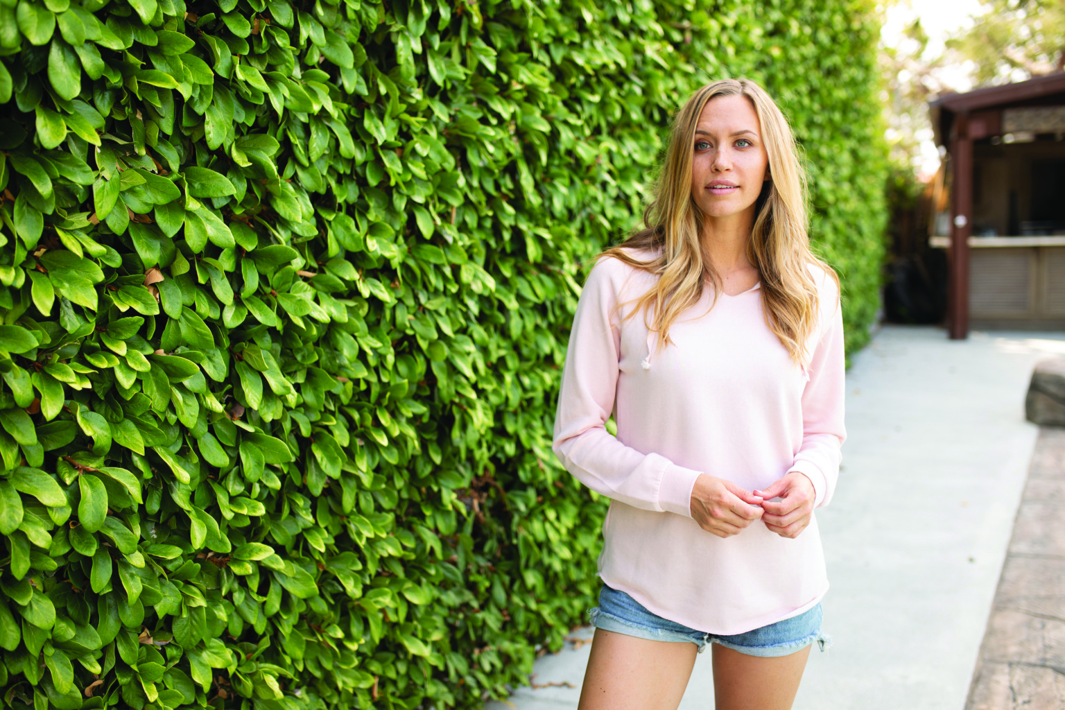 PRM2500 Women’s Lightweight California Wave Wash Hooded Sweatshirt - Image 7