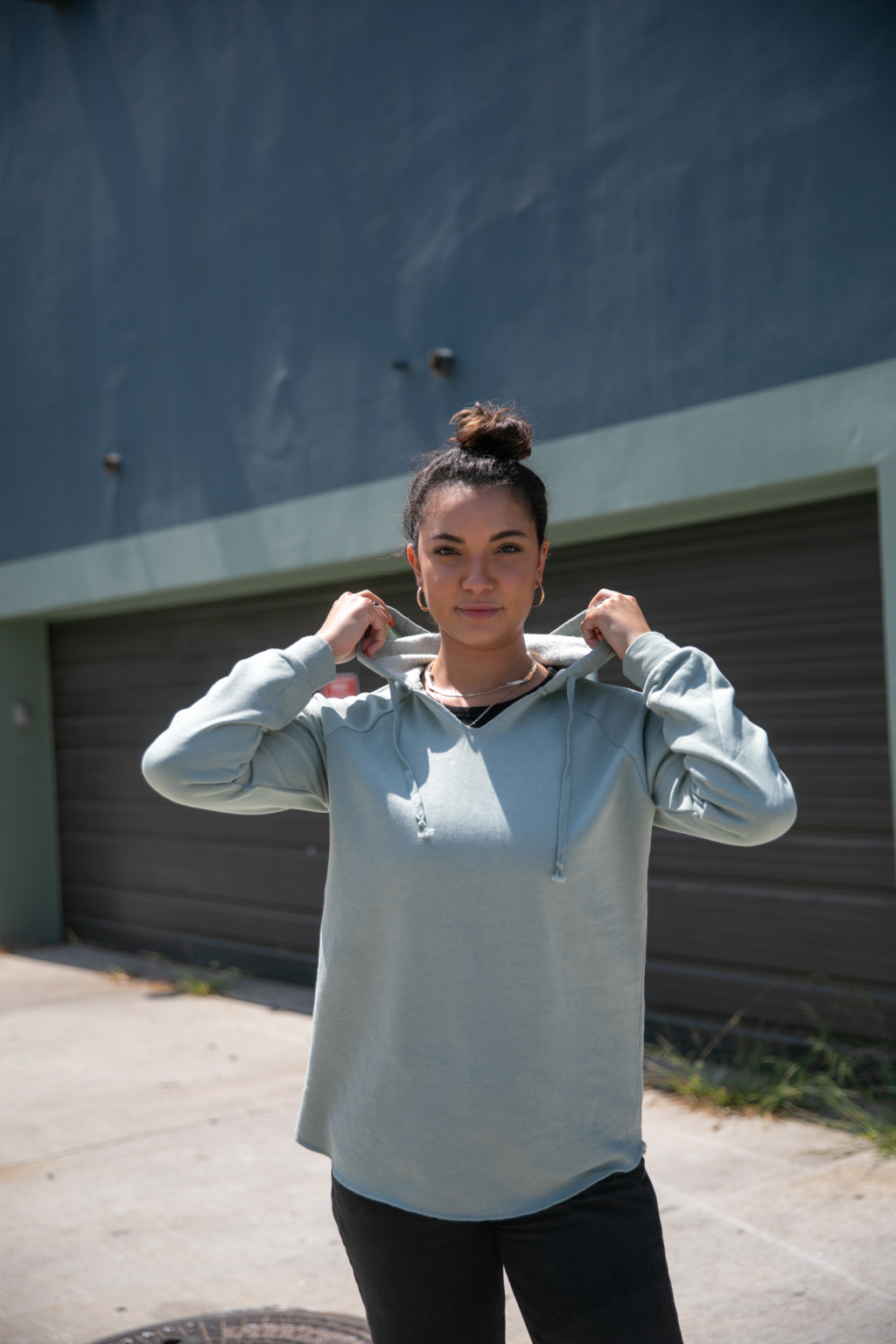 PRM2500 Women’s Lightweight California Wave Wash Hooded Sweatshirt - Image 4