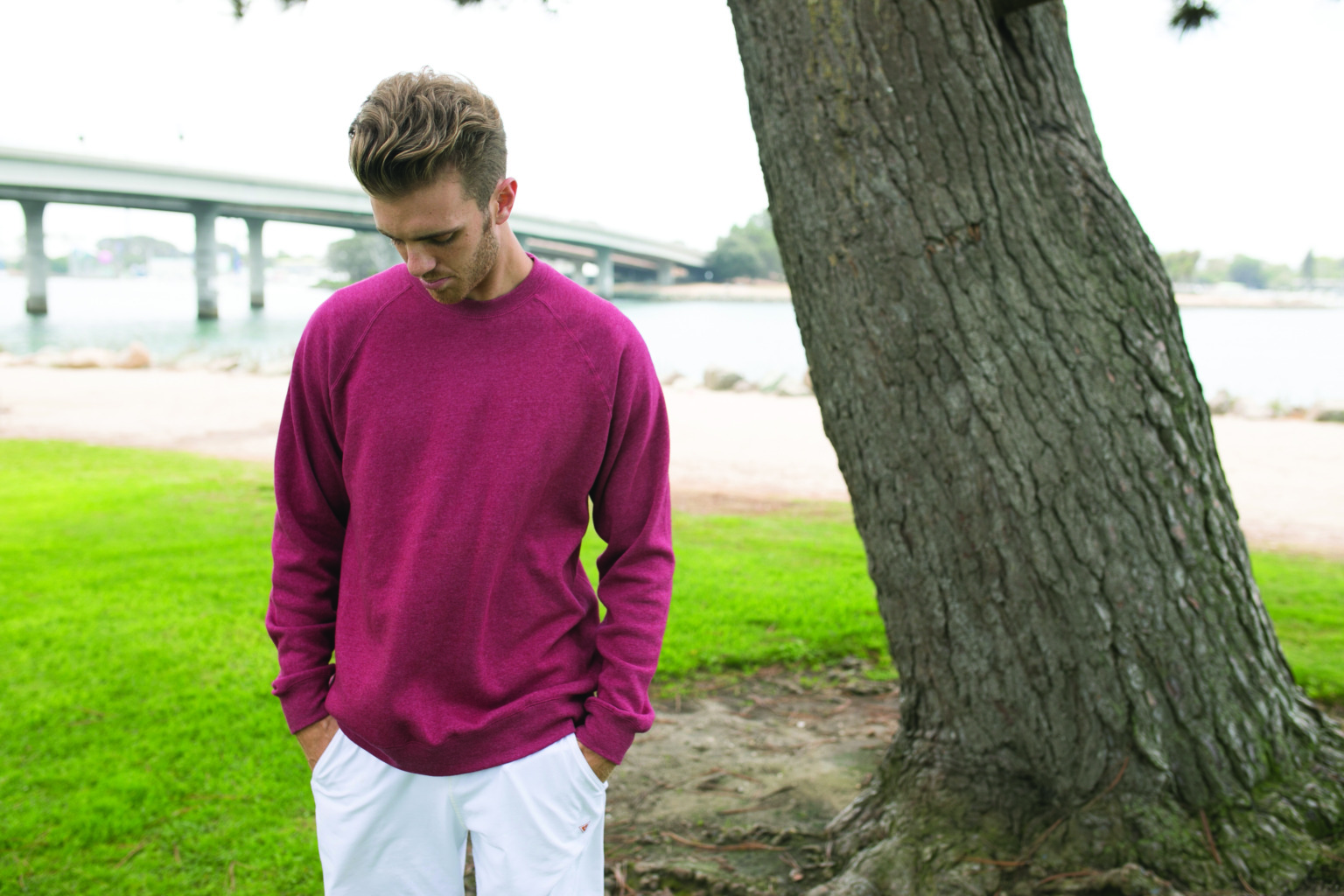 PRM30SBC Unisex Special Blend Raglan Crewneck Sweatshirt - Image 3