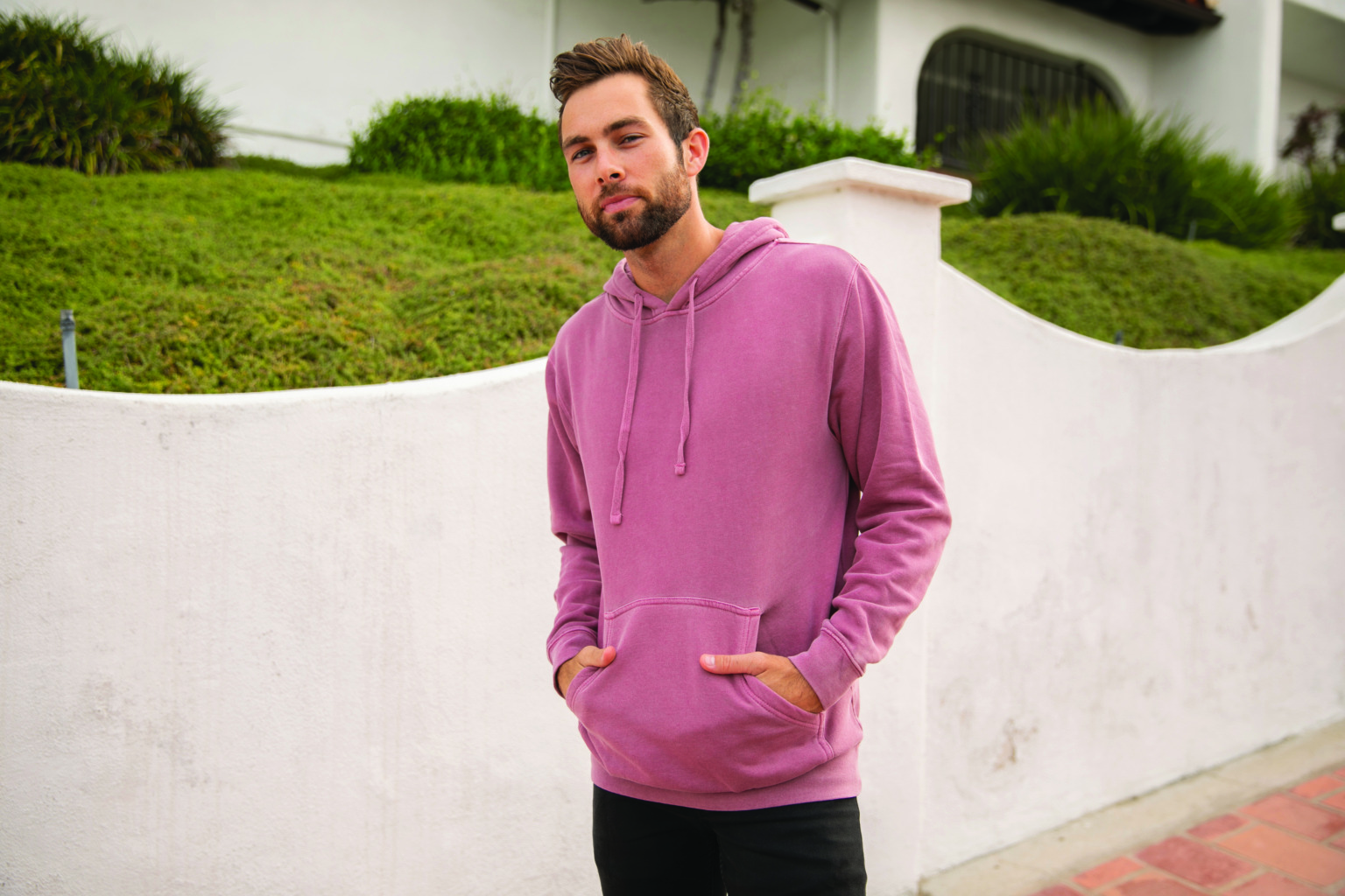 PRM4500 Unisex Midweight Pigment-Dyed Hooded Sweatshirt