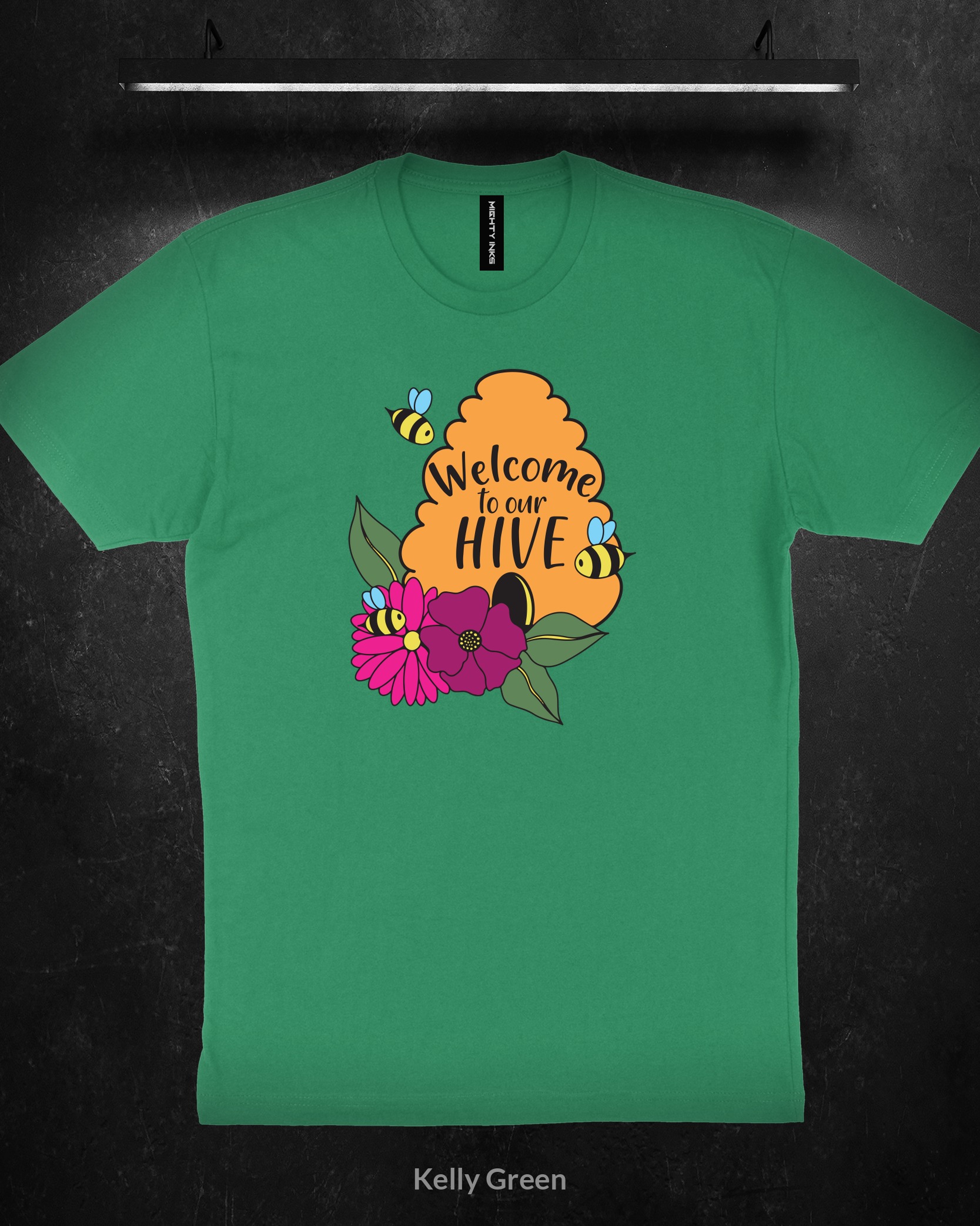 WELCOME-TO-OUR-HIVE-013600_kelly_green-1 Welcome to Our Hive - T-Shirt - Kelly Green
